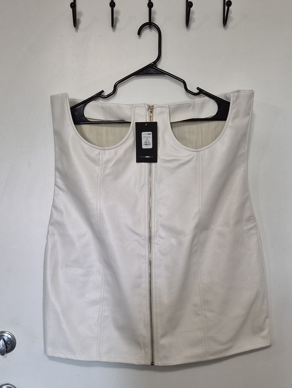 Fashion Nova/Cardi B Collab - Watch Your Man High Waisted Skirt - Off White 3X